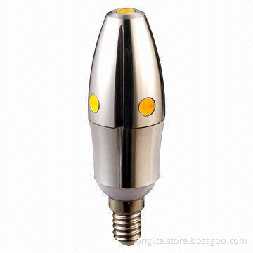 COB LED Candle Lamp, 5W, Samsung Chip, Lifud Power, COB LED, Aluminum Sink, 88lm/W, Exclusive Design